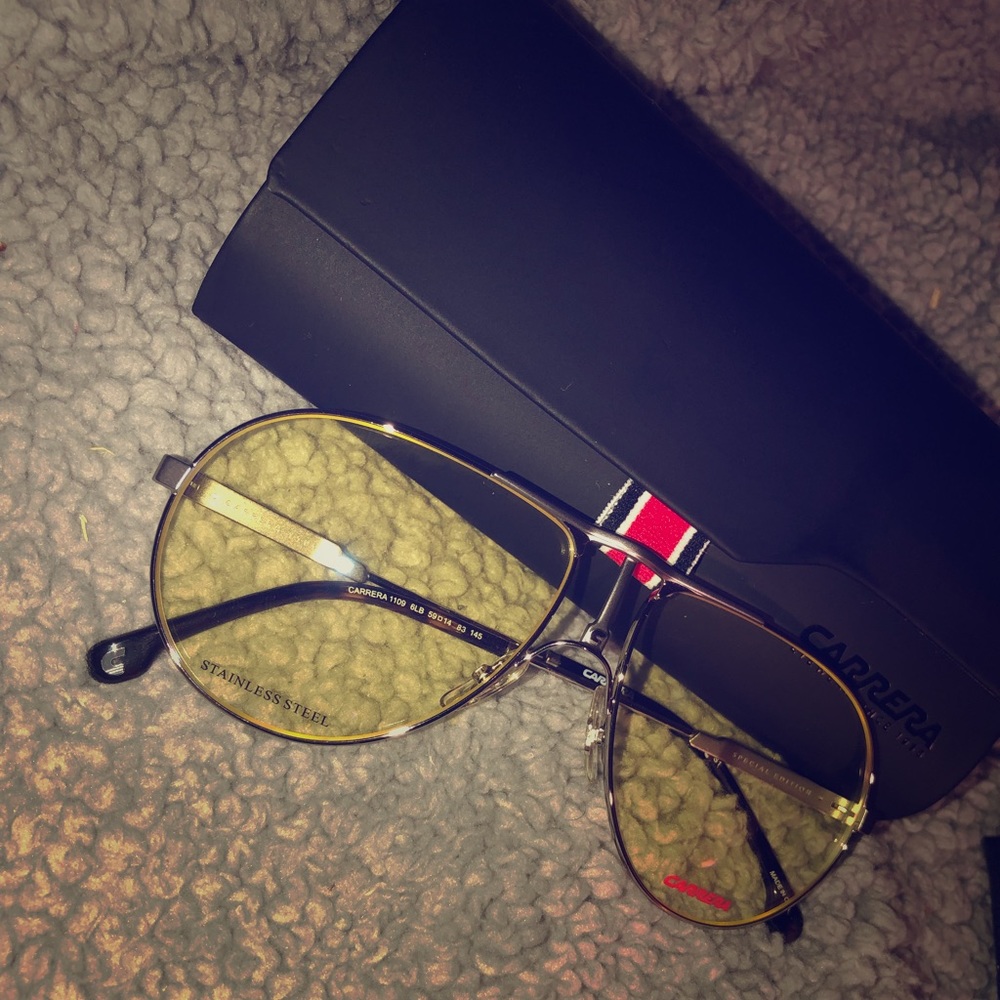 Carrera 1109 Silver Metal Pilot Glasses